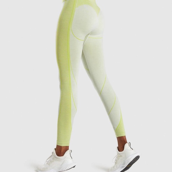 HYPER AMPLIFY LEGGINGS- light grey marl/lime - Picture 3 of 4